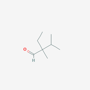 molecular formula C8H16O B13278546 2-Ethyl-2,3-dimethylbutanal 