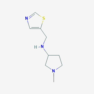 molecular formula C9H15N3S B13278551 1-Methyl-N-(thiazol-5-ylmethyl)pyrrolidin-3-amine 