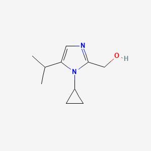 molecular formula C10H16N2O B13278553 [1-Cyclopropyl-5-(propan-2-yl)-1H-imidazol-2-yl]methanol 