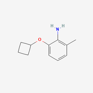 molecular formula C11H15NO B13278565 2-Cyclobutoxy-6-methylaniline 