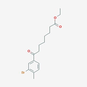 molecular formula C17H23BrO3 B1327858 Ethyl 8-(3-bromo-4-methylphenyl)-8-oxooctanoate CAS No. 898776-90-4