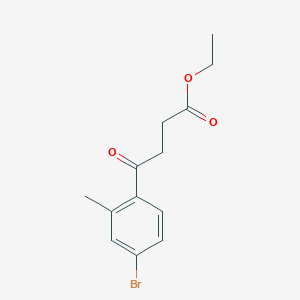 molecular formula C13H15BrO3 B1327859 Ethyl 4-(4-bromo-2-methylphenyl)-4-oxobutyrate CAS No. 898776-92-6