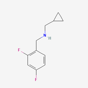 molecular formula C11H13F2N B13278591 (Cyclopropylmethyl)[(2,4-difluorophenyl)methyl]amine 