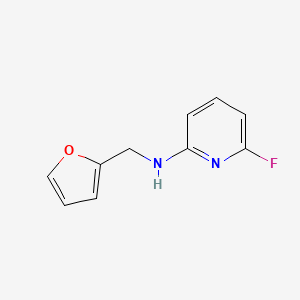 molecular formula C10H9FN2O B13278602 6-fluoro-N-(furan-2-ylmethyl)pyridin-2-amine 