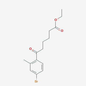 molecular formula C15H19BrO3 B1327861 Ethyl 6-(4-bromo-2-methylphenyl)-6-oxohexanoate CAS No. 898776-96-0