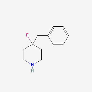 molecular formula C12H16FN B13278625 4-Benzyl-4-fluoropiperidine 