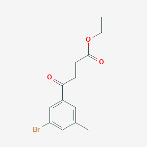 molecular formula C13H15BrO3 B1327863 Ethyl 4-(3-bromo-5-methylphenyl)-4-oxobutyrate CAS No. 898777-03-2