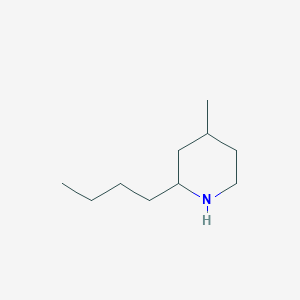 molecular formula C10H21N B13278634 2-Butyl-4-methylpiperidine 