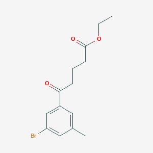 B1327864 Ethyl 5-(3-bromo-5-methylphenyl)-5-oxovalerate CAS No. 898777-06-5