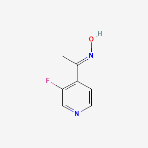 molecular formula C7H7FN2O B13278640 N-[1-(3-Fluoropyridin-4-yl)ethylidene]hydroxylamine 