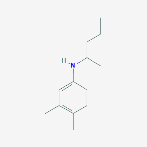 molecular formula C13H21N B13278646 3,4-dimethyl-N-(pentan-2-yl)aniline 