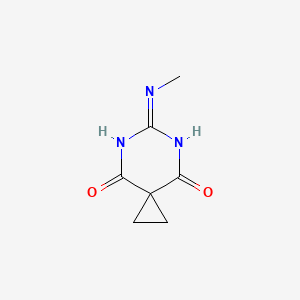 molecular formula C7H9N3O2 B13278652 6-(Methylamino)-5,7-diazaspiro[2.5]oct-5-ene-4,8-dione 