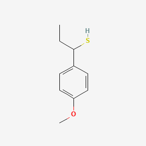 molecular formula C10H14OS B13278654 1-(4-Methoxyphenyl)propane-1-thiol 