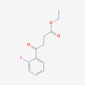 molecular formula C12H13IO3 B1327866 Ethyl 4-(2-iodophenyl)-4-oxobutyrate CAS No. 263273-52-5