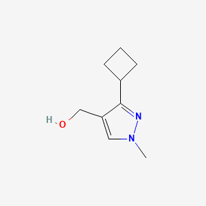 molecular formula C9H14N2O B13278660 (3-Cyclobutyl-1-methyl-1H-pyrazol-4-YL)methanol 