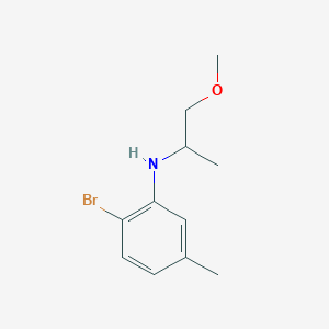 molecular formula C11H16BrNO B13278668 2-bromo-N-(1-methoxypropan-2-yl)-5-methylaniline 