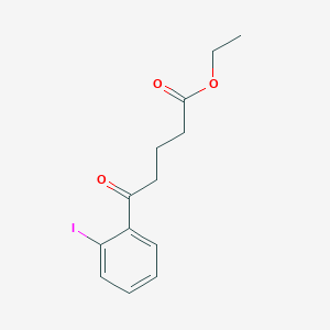 molecular formula C13H15IO3 B1327867 Ethyl 5-(2-iodophenyl)-5-oxovalerate CAS No. 898777-12-3