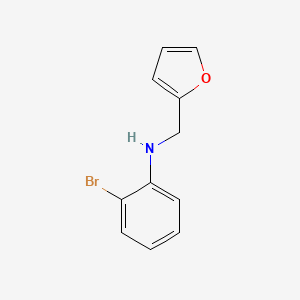 molecular formula C11H10BrNO B13278671 2-bromo-N-(furan-2-ylmethyl)aniline 