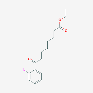 molecular formula C16H21IO3 B1327870 Ethyl 8-(2-iodophenyl)-8-oxooctanoate CAS No. 898777-21-4