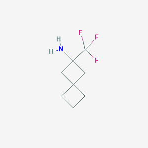 molecular formula C8H12F3N B13278719 2-(Trifluoromethyl)spiro[3.3]heptan-2-amine 