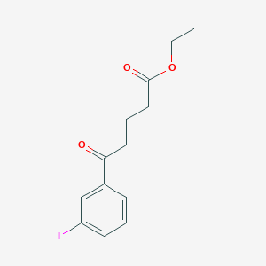 molecular formula C13H15IO3 B1327872 Ethyl 5-(3-iodophenyl)-5-oxovalerate CAS No. 898777-27-0