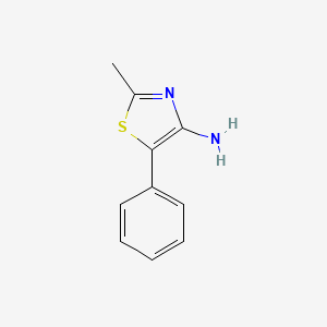molecular formula C10H10N2S B13278733 2-Methyl-5-phenyl-1,3-thiazol-4-amine 