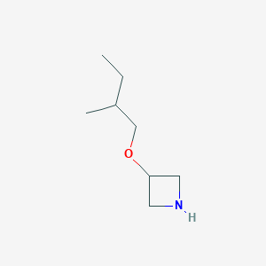 molecular formula C8H17NO B13278735 3-(2-Methylbutoxy)azetidine 
