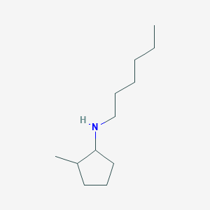 molecular formula C12H25N B13278737 N-hexyl-2-methylcyclopentan-1-amine 