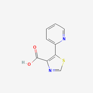 molecular formula C9H6N2O2S B13278744 5-(2-pyridinyl)-4-Thiazolecarboxylic acid 