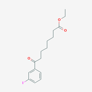 molecular formula C16H21IO3 B1327875 Ethyl 8-(3-iodophenyl)-8-oxooctanoate CAS No. 898777-36-1