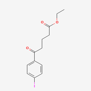 molecular formula C13H15IO3 B1327877 Ethyl 5-(4-iodophenyl)-5-oxovalerate CAS No. 898777-42-9