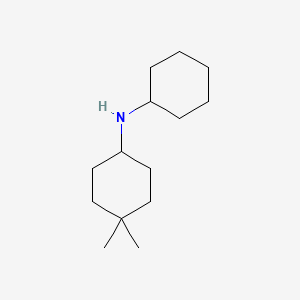 molecular formula C14H27N B13278815 N-cyclohexyl-4,4-dimethylcyclohexan-1-amine 