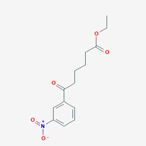 molecular formula C14H17NO5 B1327882 Ethyl 6-(3-nitrophenyl)-6-oxohexanoate CAS No. 898777-53-2