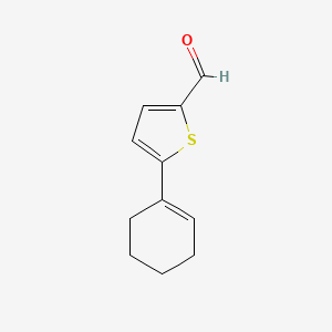 molecular formula C11H12OS B13278834 5-(Cyclohex-1-EN-1-YL)thiophene-2-carbaldehyde 