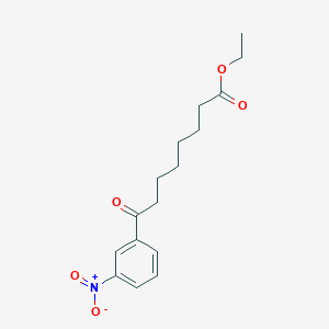 molecular formula C16H21NO5 B1327884 Ethyl 8-(3-nitrophenyl)-8-oxooctanoate CAS No. 898777-57-6