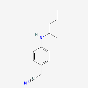 molecular formula C13H18N2 B13278845 2-{4-[(Pentan-2-yl)amino]phenyl}acetonitrile 