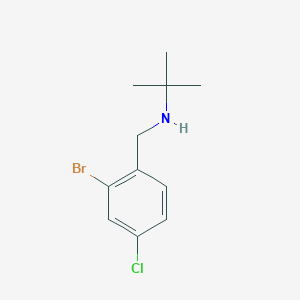 molecular formula C11H15BrClN B13278874 [(2-Bromo-4-chlorophenyl)methyl](tert-butyl)amine 