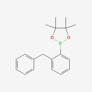 molecular formula C19H23BO2 B13278881 2-(2-Benzylphenyl)-4,4,5,5-tetramethyl-1,3,2-dioxaborolane 