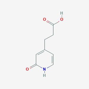 molecular formula C8H9NO3 B13278901 3-(2-Hydroxy-4-pyridinyl)propanoicacid 