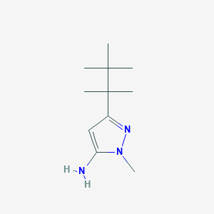 molecular formula C11H21N3 B13278904 1-Methyl-3-(2,3,3-trimethylbutan-2-yl)-1H-pyrazol-5-amine 