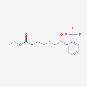 molecular formula C16H19F3O3 B1327891 Ethyl 7-oxo-7-(2-trifluoromethylphenyl)heptanoate CAS No. 898777-71-4