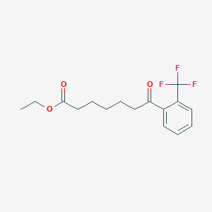 B1327891 Ethyl 7-oxo-7-(2-trifluoromethylphenyl)heptanoate CAS No. 898777-71-4