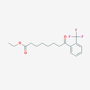 B1327892 Ethyl 8-oxo-8-(2-trifluoromethylphenyl)octanoate CAS No. 898777-73-6