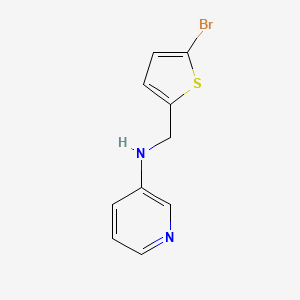 molecular formula C10H9BrN2S B13278929 N-[(5-bromothiophen-2-yl)methyl]pyridin-3-amine 