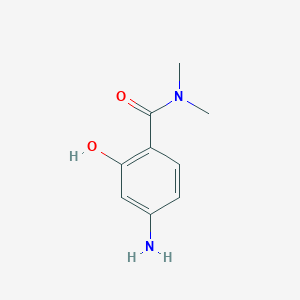 molecular formula C9H12N2O2 B13278933 4-Amino-2-hydroxy-N,N-dimethylbenzamide 