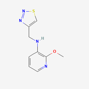 molecular formula C9H10N4OS B13278951 2-Methoxy-N-(1,2,3-thiadiazol-4-ylmethyl)pyridin-3-amine 
