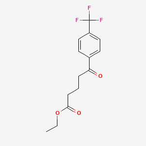 molecular formula C14H15F3O3 B1327896 Ethyl 5-oxo-5-(4-trifluoromethylphenyl)valerate CAS No. 898777-81-6