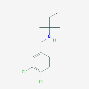 molecular formula C12H17Cl2N B13278966 [(3,4-Dichlorophenyl)methyl](2-methylbutan-2-yl)amine 