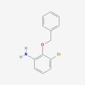 molecular formula C13H12BrNO B13278973 2-(Benzyloxy)-3-bromoaniline 