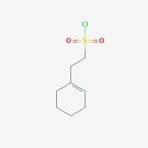 molecular formula C8H13ClO2S B13278981 2-(Cyclohex-1-en-1-yl)ethane-1-sulfonyl chloride 